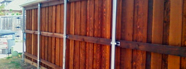 fence staining wood fence